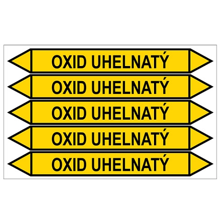 Značení potrubí, oxid uhelnatý